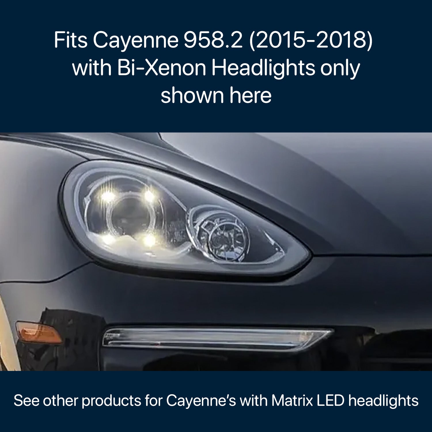 Porsche Cayenne HD Matrix Style LED Headlights (2015-2018) for Bi-Xenon