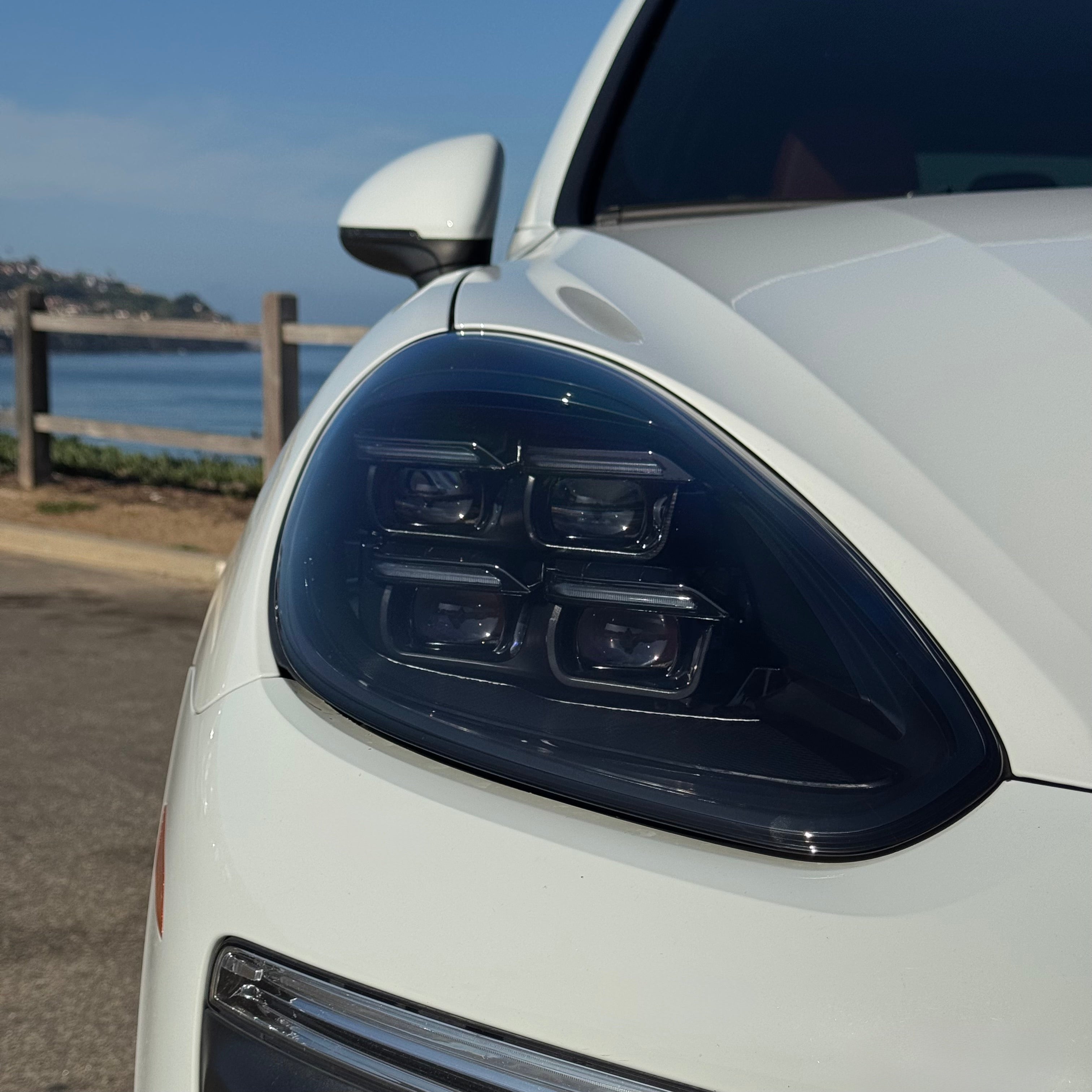 Close-up of Cayenne S with LED Matrix HD replacement headlight